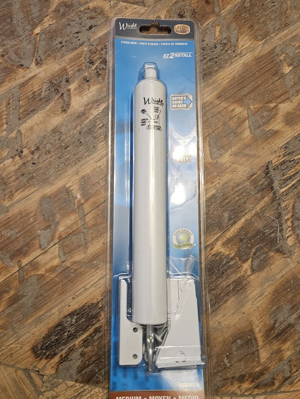 Wright White Storm Door Closer - White Medium Duty